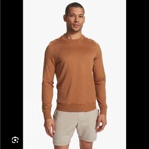 Vuori Men's Tan Crewneck Sweater